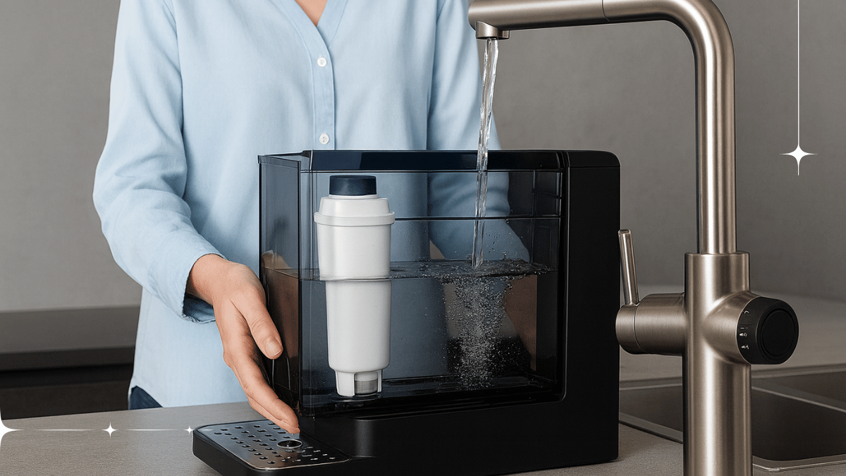 Vodní filtr v nádržce automatického kávovaru – správné usazení a aktivace