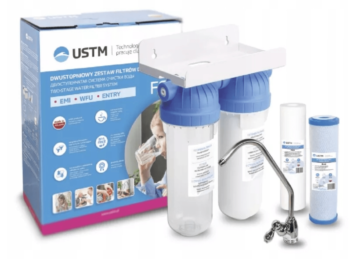 USTM FS2 Duo (Aqua 2 EMI) – filtr pod dřez, set
