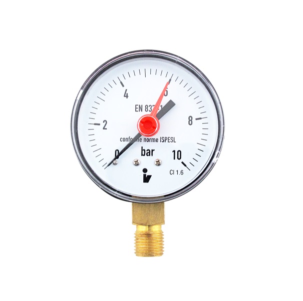 Manometr d50, 0-10 bar, spodní připojení