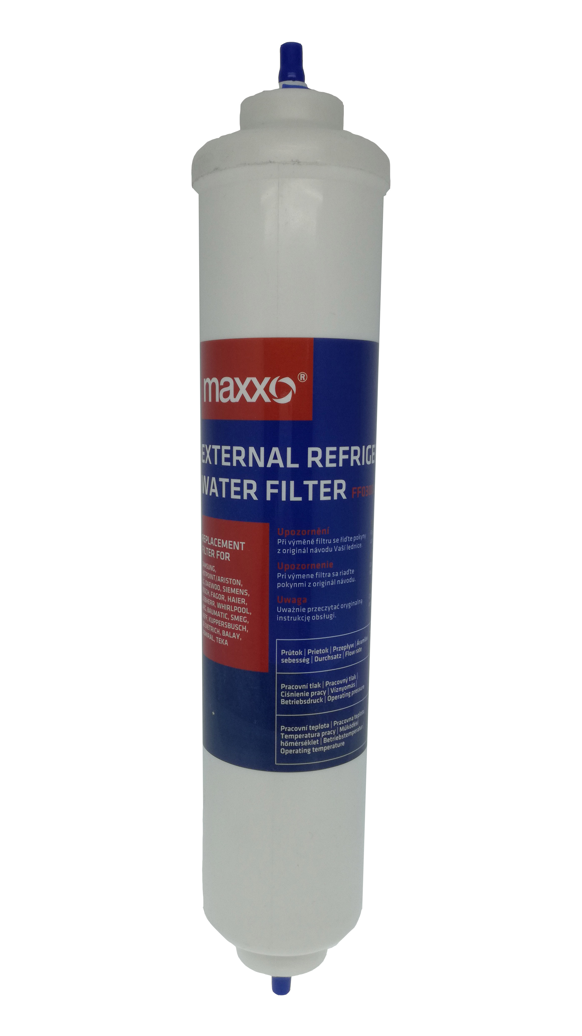 Univerzální externí vodní filtr Maxxo FF0300A do americké lednice