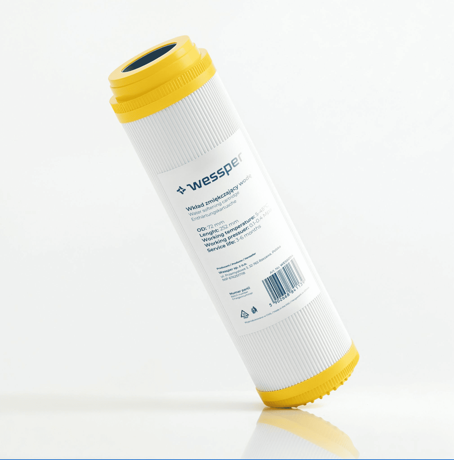 Detail filtrační vložky Wessper WES6004 pro změkčení vody