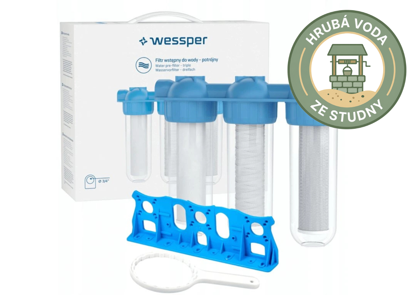Wessper TripleMax WES6011 trojité filtrační pouzdro pro set Hrubá voda ze studny