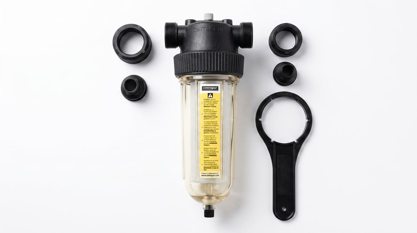 Mechanický samoodkalovací filtr Cintropur NW25 s průhledným kalichem a vložkou 25 µm