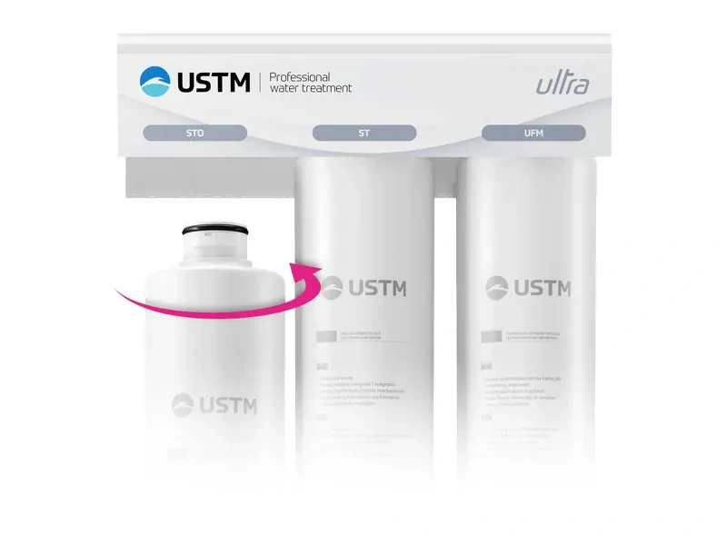 USTM ULTRA – snadná výměna filtrační patrony pomocí otočného systému TwistOff